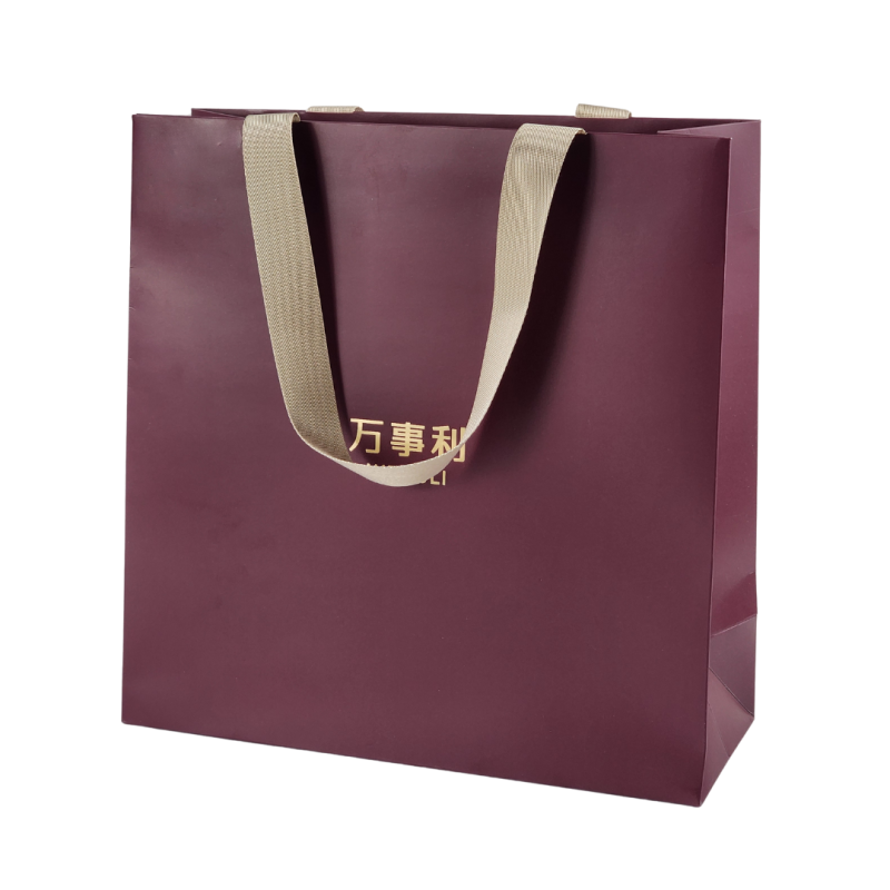 Custom Logo Luxury Wine Paper Tote Shopping Paper Bag