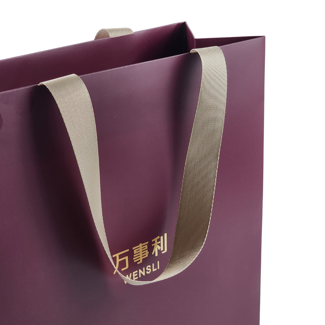 Custom Logo Luxury Wine Paper Tote Shopping Paper Bag