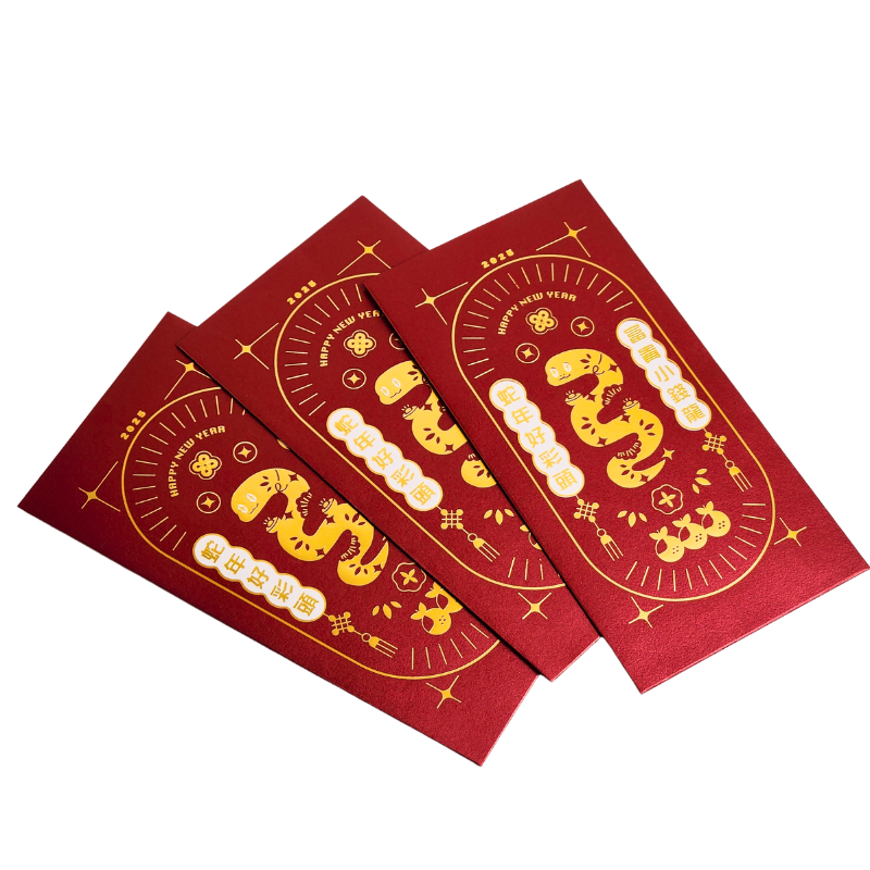 Chinese New Year Snake Golden Foil Red Envelope