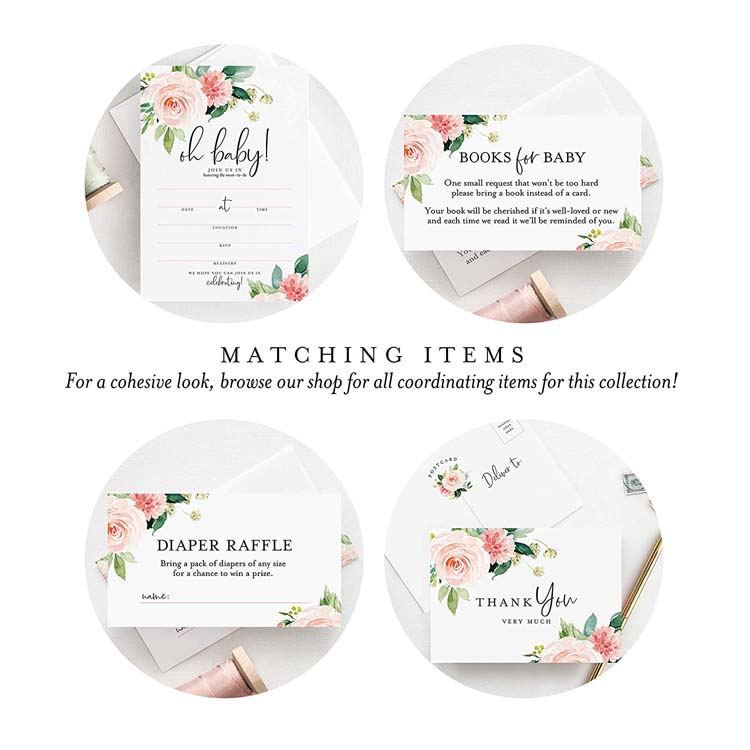 Custom 57 Inch Baby Shower Invitations with Envelopes