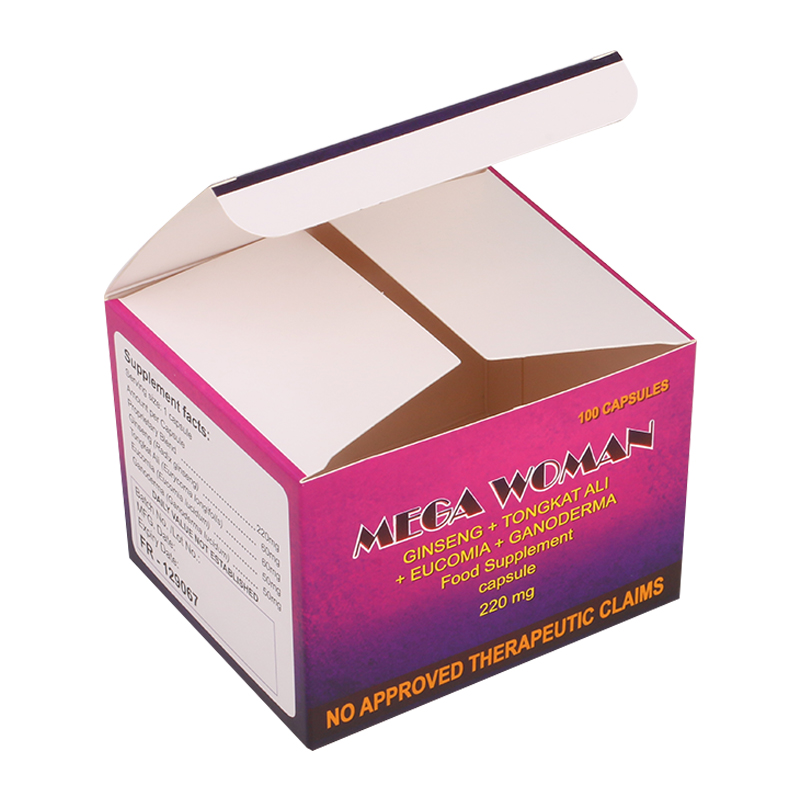 Custom Food Supplement Capsule Packaging Box