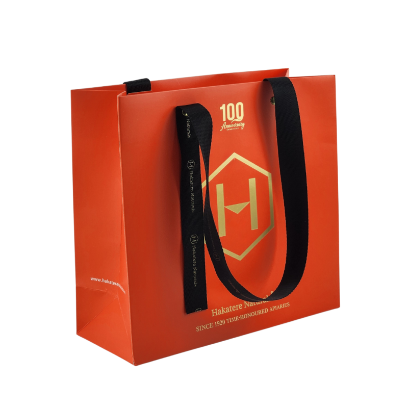 Custom Gold Foil Stamping Luxury Paper Bag