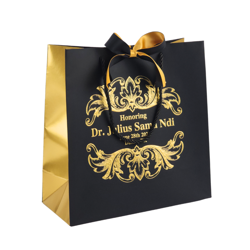 Custom Gold Foil Stamping Luxury Shopping Bag