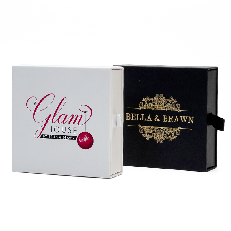 Custom Logo Black Cardboard Drawer Jewelry Packaging Box