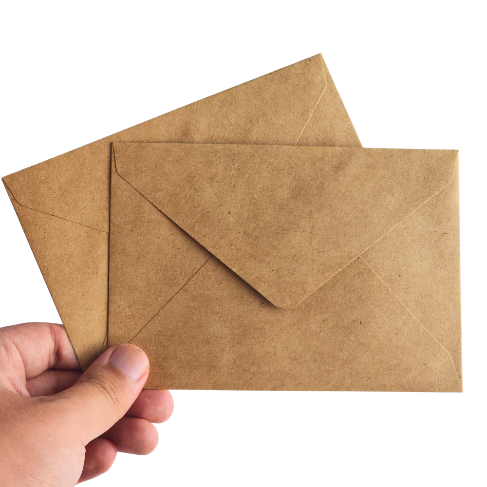 Custom Logo Classic V Flap Kraft Envelope