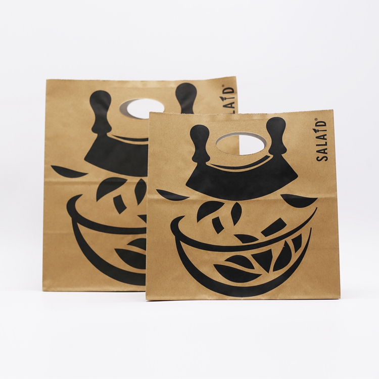 Custom Logo Printing Kraft Paper Bag for Food