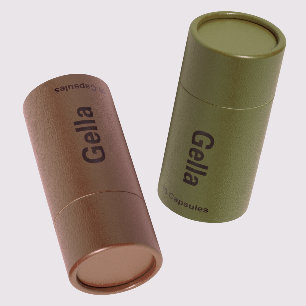 Custom Luxury Gold Foil Cardboard Cosmetic Cylinder Box