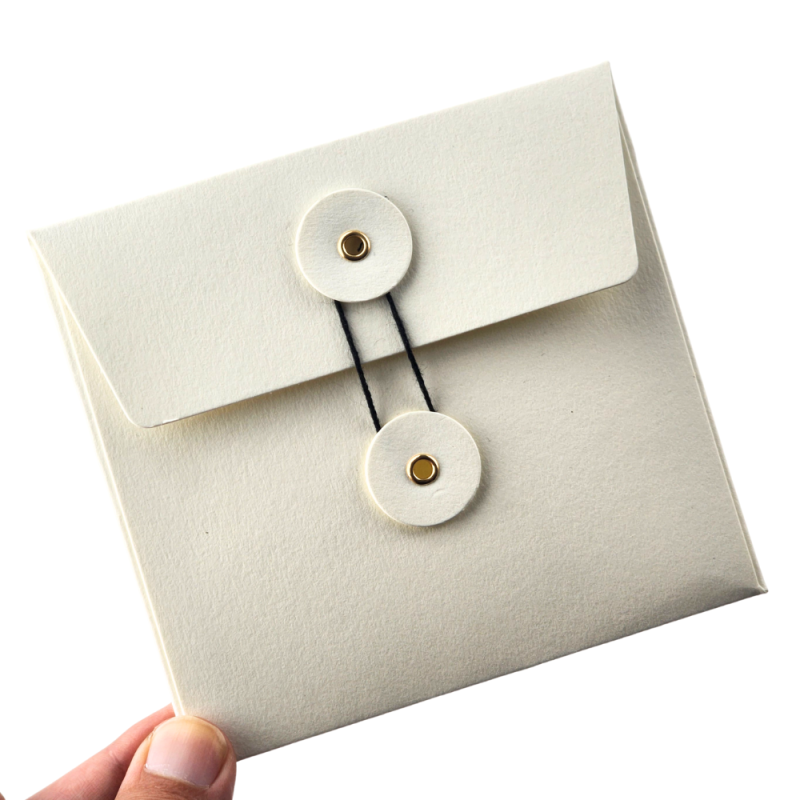 Custom Paper Envelope with String and Washer Closure
