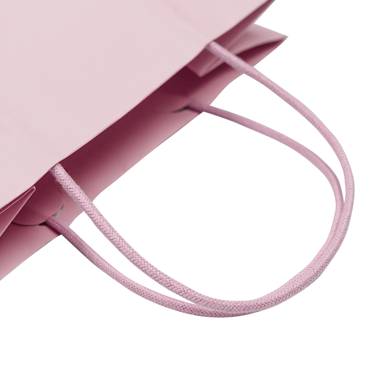 Custom Printed Pink Kraft Paper Gift Bag