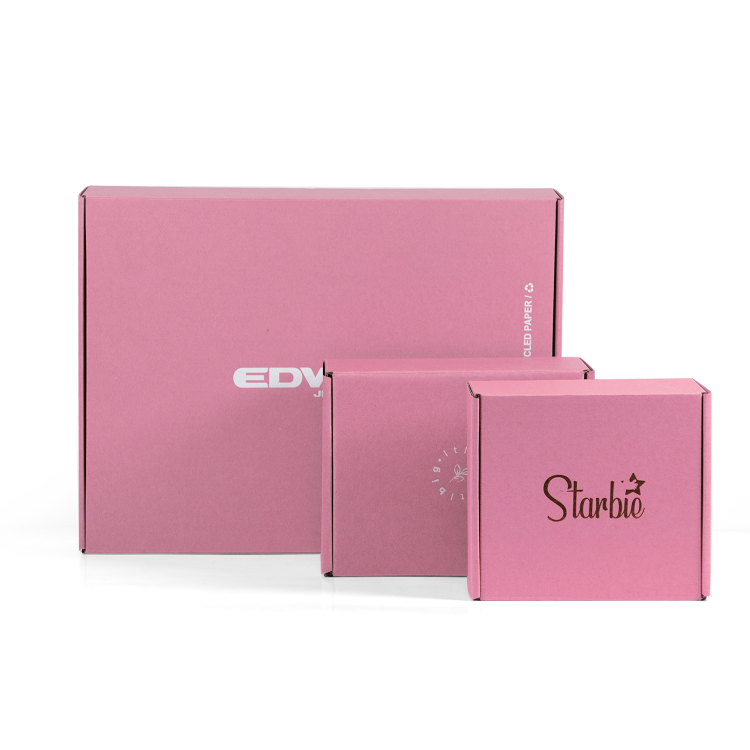 Custom Printed Pink Subscription Mailer Shipping Paper Boxes