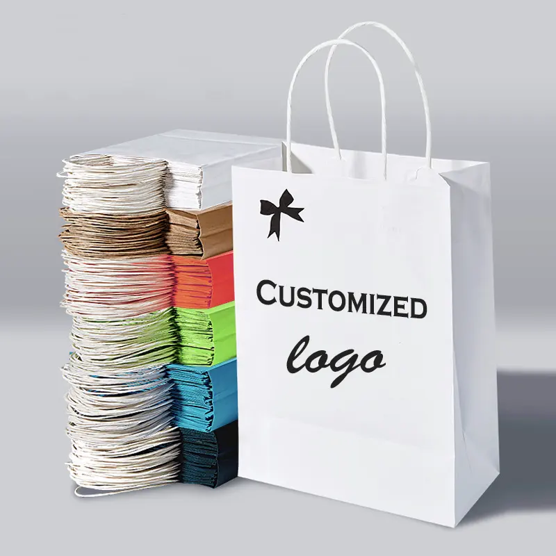 Custom Printed Shopping Bag for Pizza and Milk