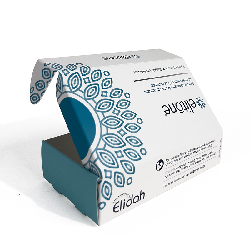Custom Printed White Blue Apparel Corrugated Mailer Box