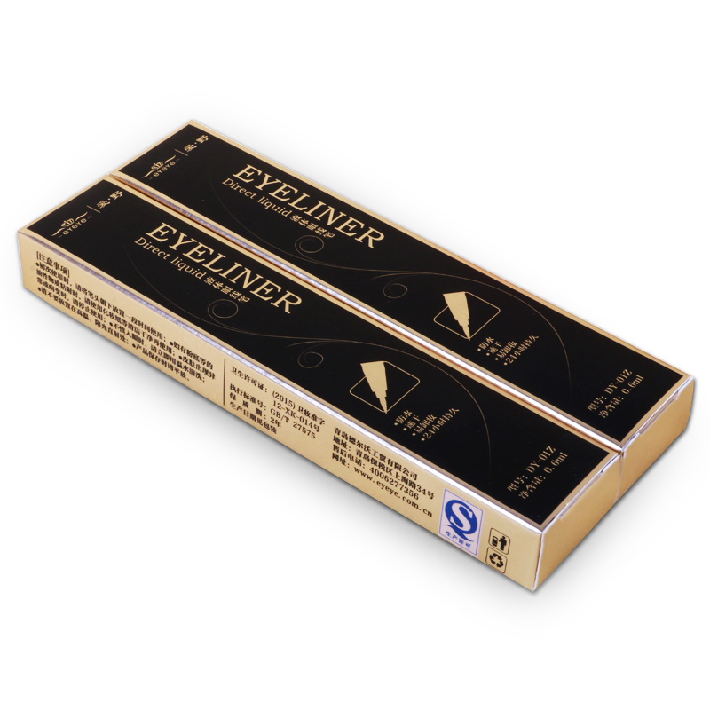 Custom Printing Luxury Gold Paper Eye Pencil Packaging Box