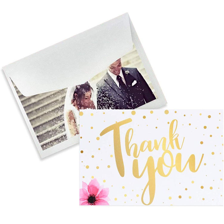 Floral Flower Designs Thank You Cards