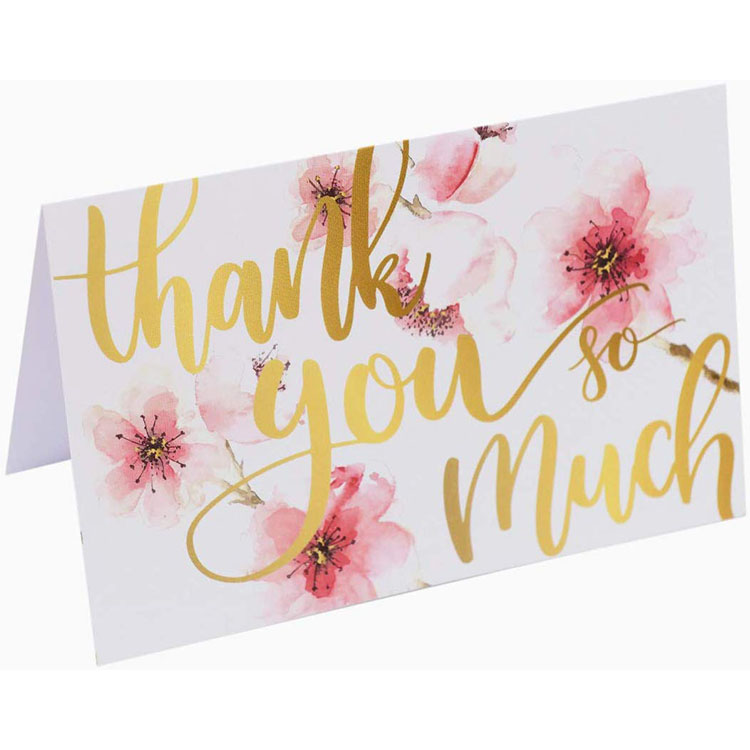 Floral Flower Designs Thank You Cards