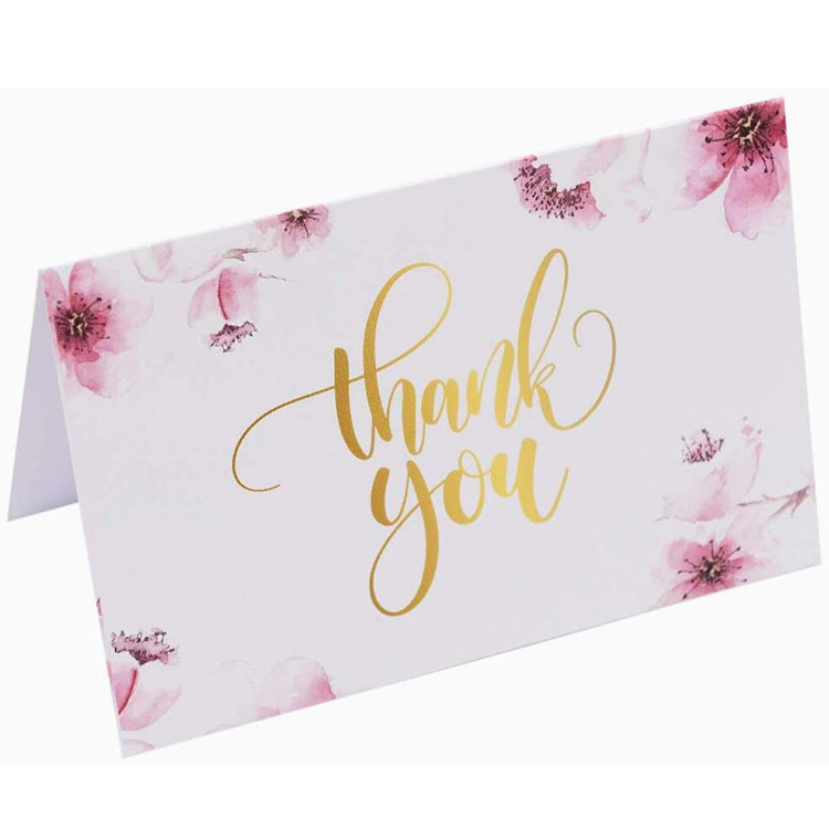 Floral Flower Designs Thank You Cards