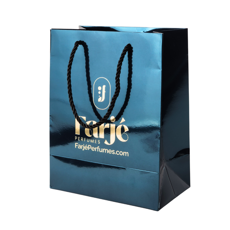 Luxury Custom Logo Gold Foil Stamping Paper Tote Bag