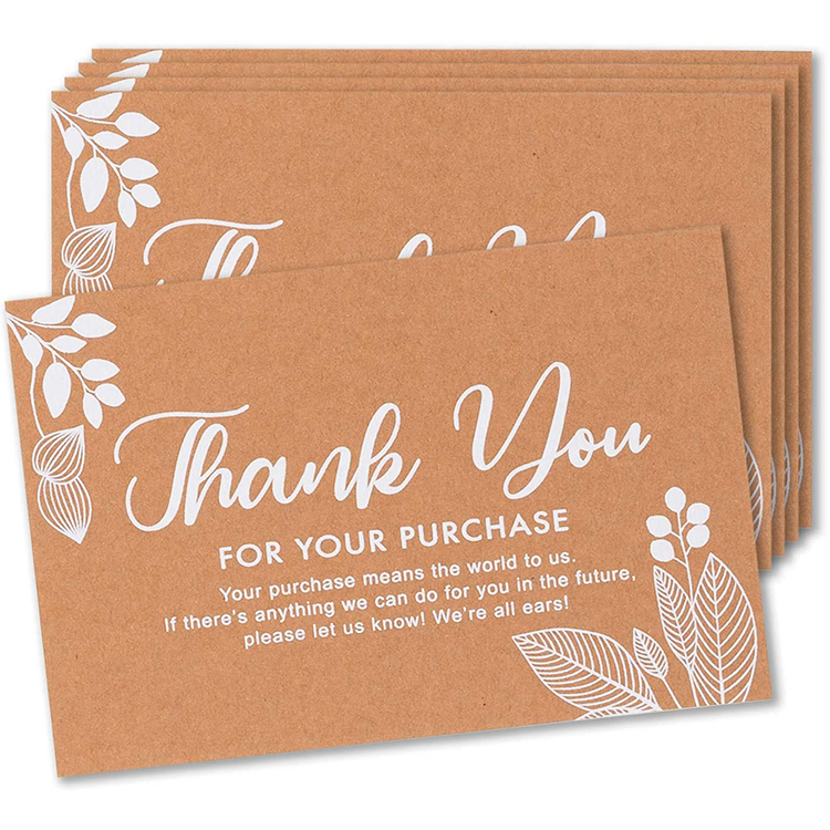 Offset Printing 4 X 6 Inches Small Business Thank You Cards