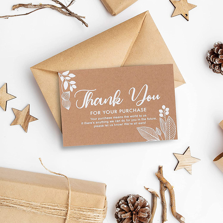 Offset Printing 4 X 6 Inches Small Business Thank You Cards