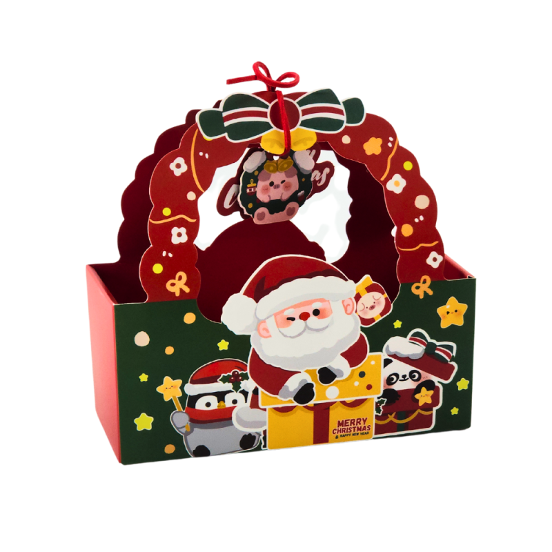 Custom Color Merry Christmas Gift Paper Bag