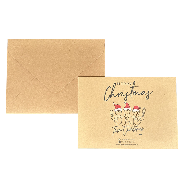 Custom Merry Christmas Card Kraft Envelopes