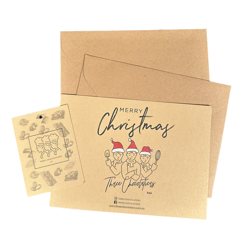 Custom Merry Christmas Card Kraft Envelopes